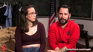 Dirty cop binds and ass fuck fucks evidence clerk
