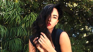 Nude teen cools herself down in the pool