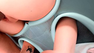 Ass box. A gift with a girl inside. Gloryhole - pinkloving