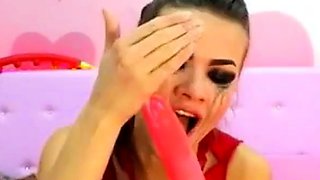 Crazy Deep Throat Webcam Girl Uses Sex Toys