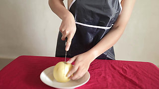 Perfect Girl Cooking While Naked