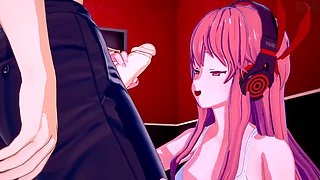 Chelsea gives an intense blowjob and gets creampied - Akama Hentai