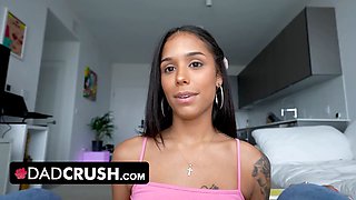 Dadcrush - sumptuous naughty latina daughter-in-law Camila Cortez penalized by stepdaddy's milky dick