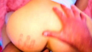 Perfect ass brunette banging POV close up style