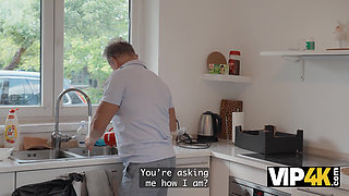 VIP4K. A Nerdy Girlfriend wants to make her Boyfriend jealous, so she Fucked his Daddy