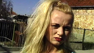 Blonde in Red Lingerie Takes Hard Cock Deep