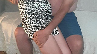 Horny woman performs oriental show for her elderly lover, homemade and natural.