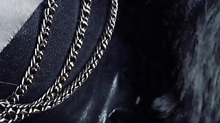 FUR FETISH video: beautiful Mistress tease and seduce. ASMR and JOI. Arya Grander.
