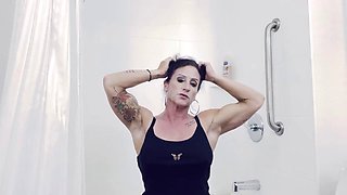 Kandy Poses in the Shower