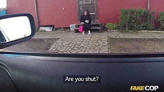 Inwards woman: waitress gets a cops helmet in her ebony arse