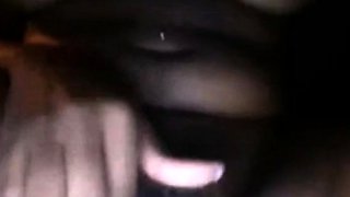 Busty black girl masturbates on webcam