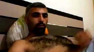 Hairy Horny Daddy Strokes His Big Cock