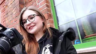 GERMAN SCOUT - German Small glasses student Tiny Emily