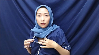 Hijab Filipina women masturbate with boyfriend