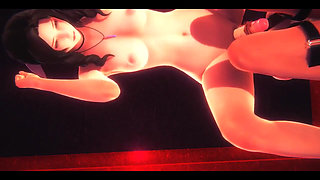 Final Fantasy Vii Hentai - Yuffie Handjob and Double Penetration by Aerith and Other Futanari - Japanese Asian Manga Anime Game