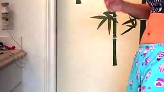 Filipina college gf Zoie spied in the bathroom.