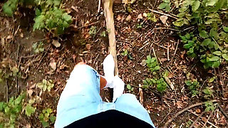 White Socks POV Outdoor Walking, Worshiping and Making Them Dirty