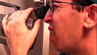 Redhead gets fucked doggy style