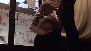Extremely Risky Bar Blowjob and Downtown Sucking and Flashing