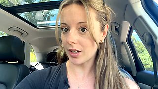 A stroll in the woods feels amazing for Nadia Foxx with a public orgasm on the line—almost got caught!