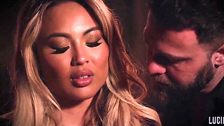 Big boobied blonde bitch getting her pussy fucked hard in all poses