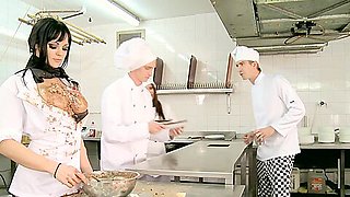 Anastasia Is Getting Messy In The Kitchen