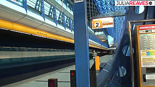 Horny bitch gets a quick rough fuck under the bridge