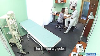 Filthy-minded doctor fucked a long-legged brunette Little Am