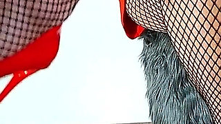 Mis a Displays Her Sexy Legs in an Panty Hose Show 2