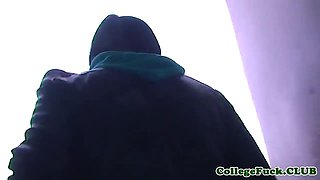 College teens grinding at dorm party