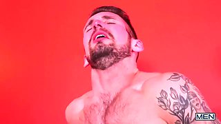 Hairy bloke and his partner fuck a ton in bareback rounds