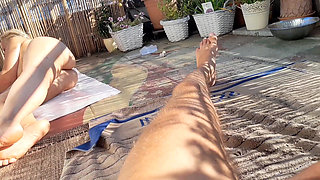 Beautiful Mature Blonde Selena Outdoor Pleasure