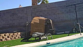 Fat Bimbo at the Pool