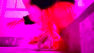 Italian Sexy Milf Artemisia Love outdoor smoking session wearing high heels