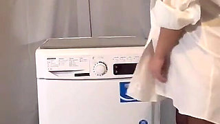 Housewife Fucked on the Washing Machine