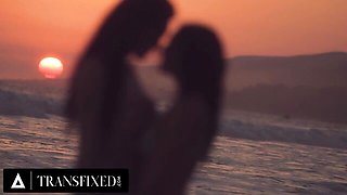 Bikini comes off after they watch the sunset