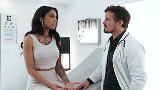 Dirty doc goes deep with his busty babe