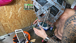 Predicament - Endurance - Chastity Slave Punished with Nipple Torment While Washing Dishes - Extreme Femdom Session (236)