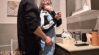 Emejota: Bts Bathroom Fuck and Cum in Face Spanish Teen Slut