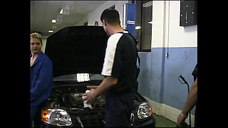 Huge cock in mouth big dick in pussy threesome