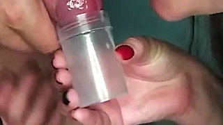 Cumslut Nurse Put Her Mouth in Front of the Patient Who Was Cumming in a Jar.