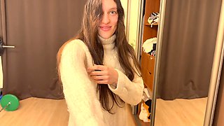 Oral pleasure, turtleneck, big ass