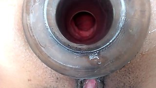 Puffy peach blondes solo toy action