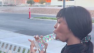 Dildo Sucking & Fucking Anal Squirt