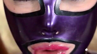 Purple latex doll Distorded