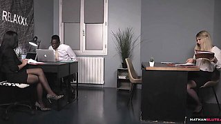 Gape action with cheerful Lucy Heart and Polly Pons from Nathan Sluts