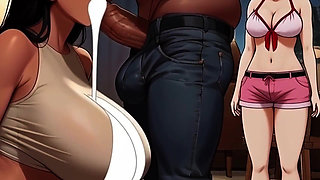 Korean MILF's Stepdaughter Always Walks in
