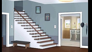 Summertime saga: she milks her tits and selling the milk in the town ep 107