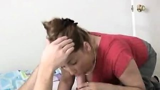 Aunt Stacie is tutoring Jimmy when he whips out his cock.
