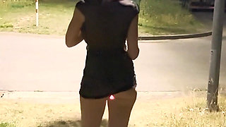 Dirty Nylon Slut Gets Fucked on the Street